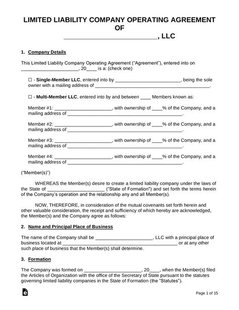 NJ LLC Template Example 5