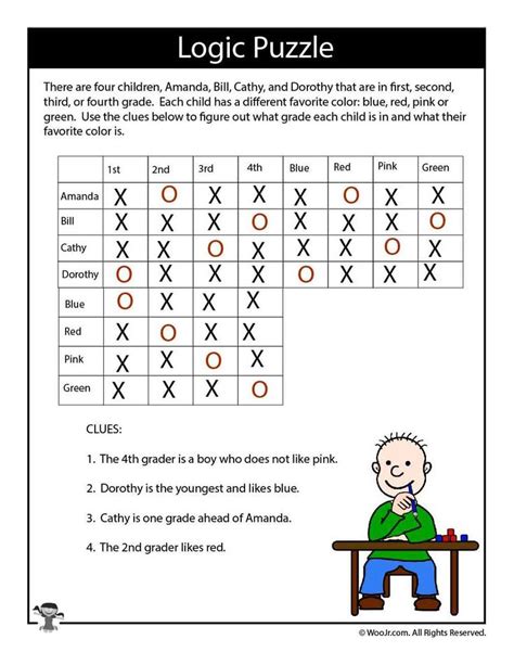 Logic Puzzle Prints for Kids