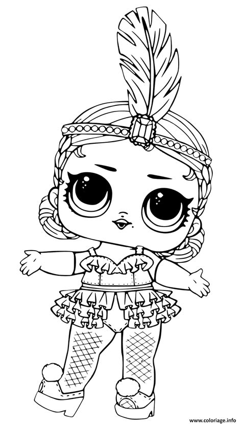 Glamour LOL Doll coloring page