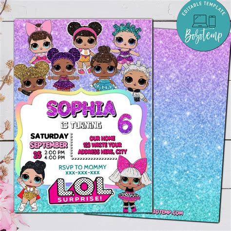 Lol Dolls Printables for Parties