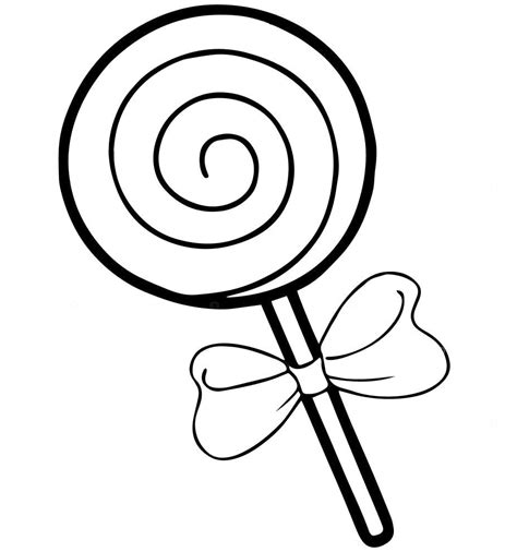 Lollipop coloring pages for kids