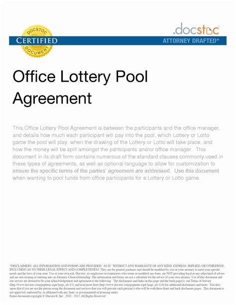 Lottery Pool Policies