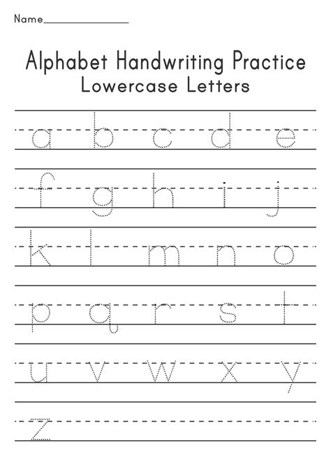 Lowercase Letter Tracing