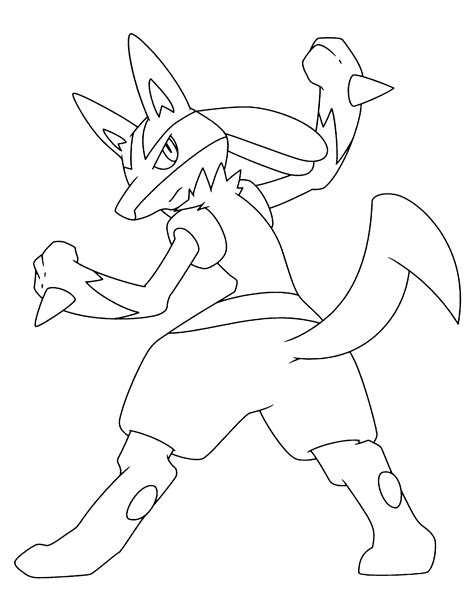 Lucario coloring page