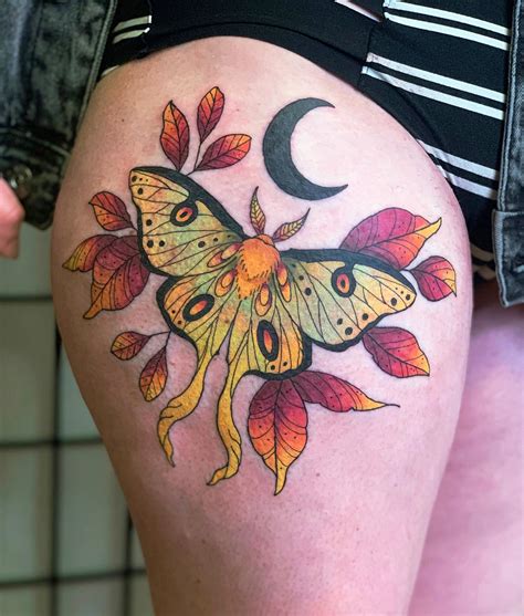 Lunar Moth Tattoo Designs