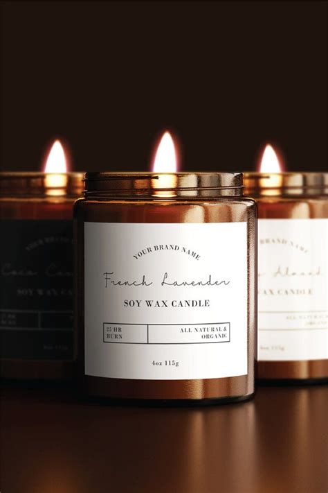 Luxury Candle Labels Template Design