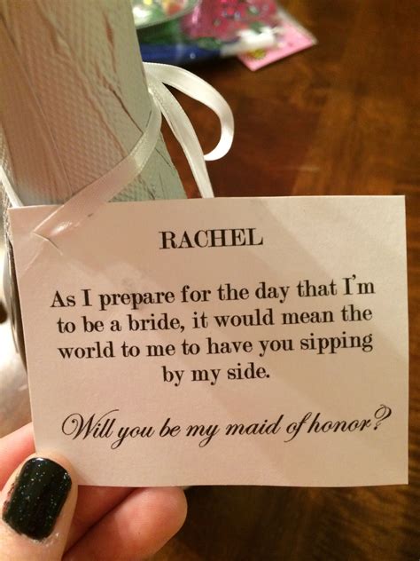 Maid of Honor Proposal Ideas Fun