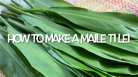 Making a Ti Leaf Maile Lei