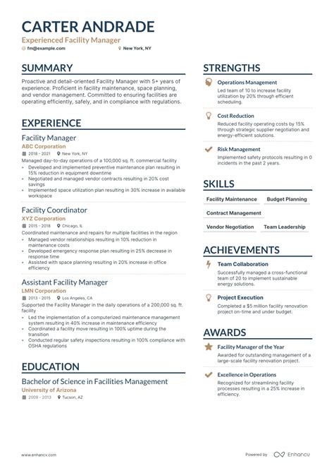 Key Components of a Manager Resume