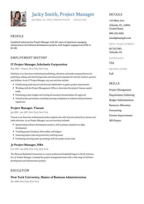 Manager Resume Format