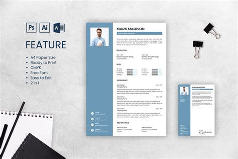 Manager Resume Template Adobe Photoshop