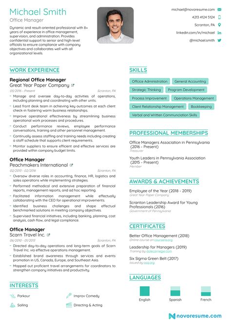 Manager Resume Templates