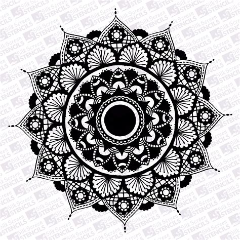 Bohemian Mandala Stencil Printable Design