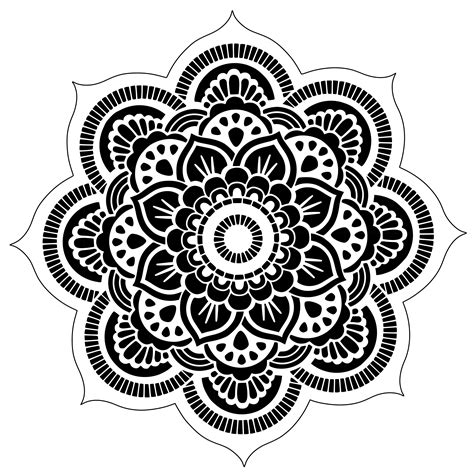 Floral Mandala Stencil Printable Design