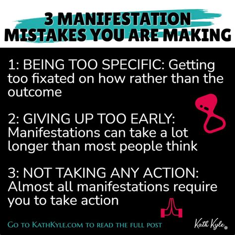 Common Mistakes in Manifestation