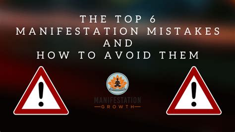 Common Mistakes in Manifestation