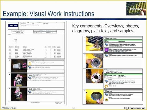 Manufacturing Work Instructions Example