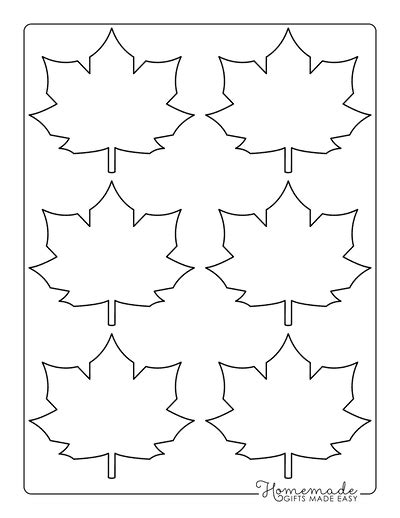 Maple Leaf Template Simple