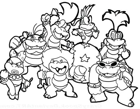 Mario characters and printable coloring pages