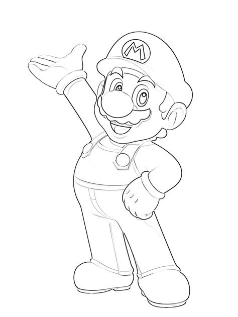 Mario coloring pages for leisure