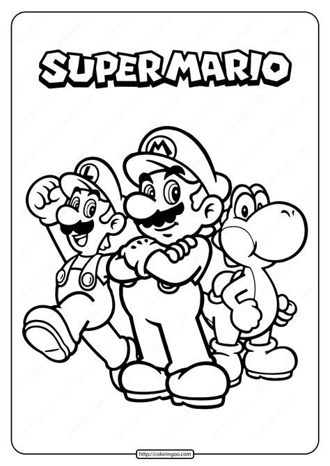 Mario printable coloring pages and education