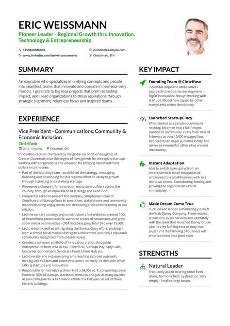 Example of a Marketing CV