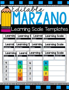 Marzano Proficiency Scale Template 10