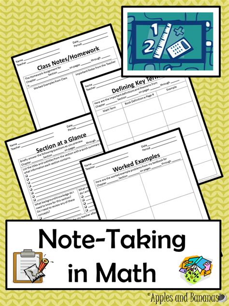 Math Note Taking Template