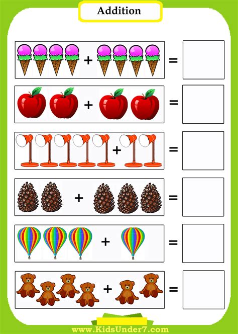 Math Worksheets for Kindergarten