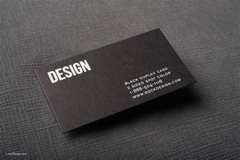 Matte Black Business Card Example