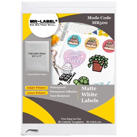 Matte Vinyl Sticker Paper Labels