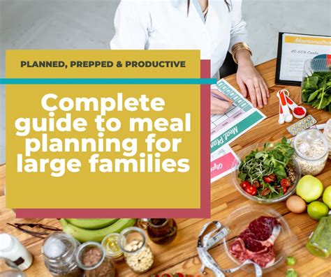 Meal planning for large families