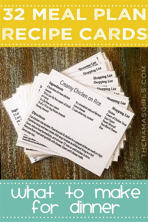 Using Editable Recipe Card Templates for Meal Planning