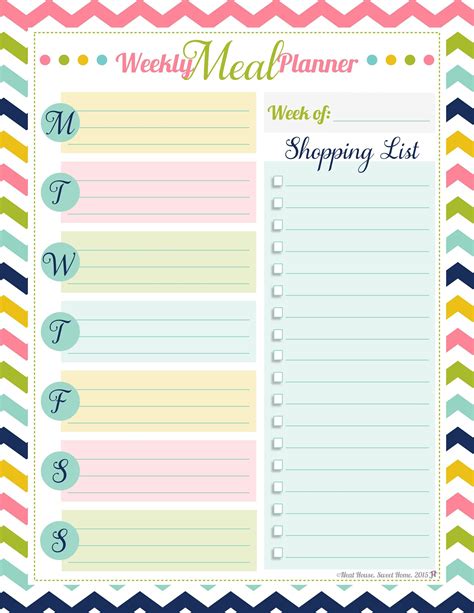 Meal Planning Schedule