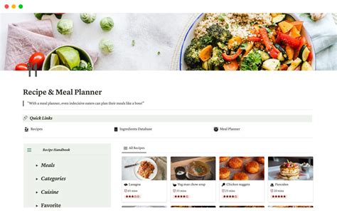 Meal planning websites