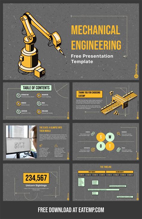 Mechanical engineering presentation templates