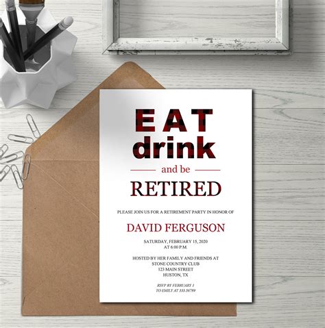 memorable retirement party invitations