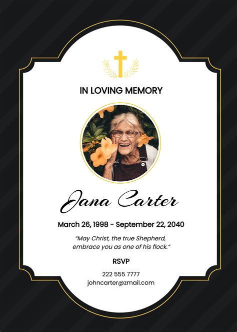 Memorial Card Template 7