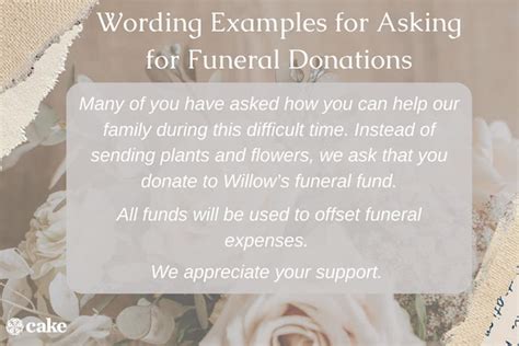 Memorial Donation Example