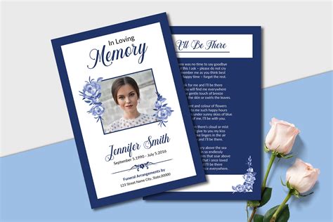 Memorial Prayer Card Template Download