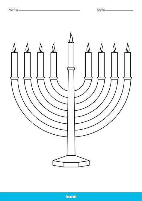 Culturally Accurate Menorah Coloring