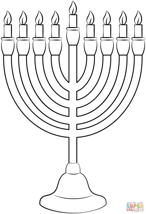 Educational Menorah Coloring Page