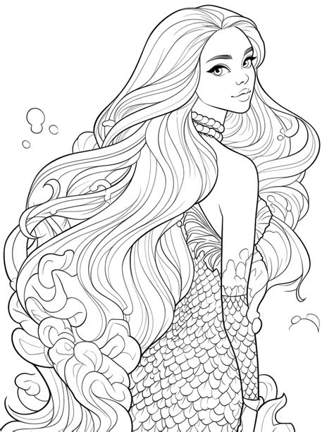 Mermaid coloring pages for creativity and self-expression