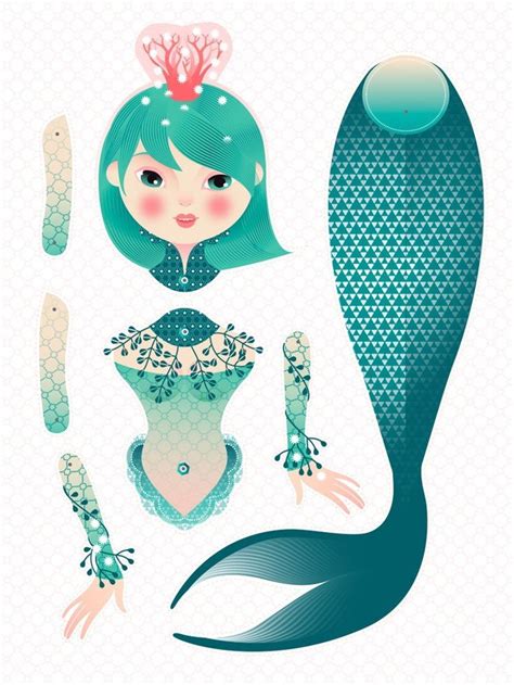 Mermaid Paper Doll Printable 9