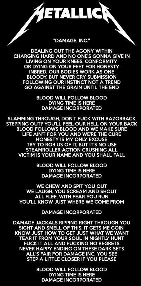 Metal Music Lyrics