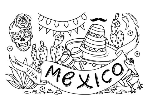 Mexican culture coloring page