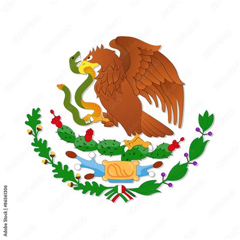 Mexican flag with eagle