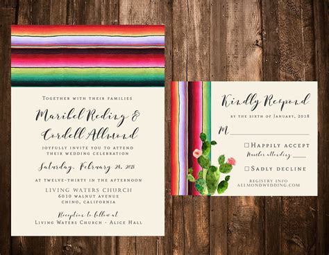 Mexican Theme Invitations Template 2