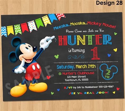 Mickey Mouse Birthday Invitation Ideas