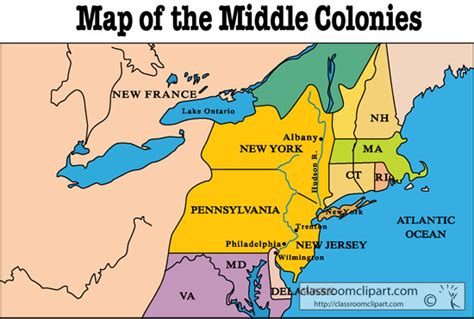 Middle Colonies Map